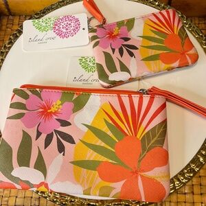 Island Crew Hawaii Small Vinyl Pouch Set - 2 Pieces NWT